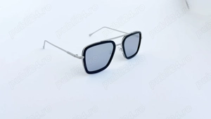 Ochelari de soare Dita Flight - Rama argintiu-negru Lentile oglinda