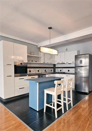 Duplex cu teren 522 mp - asfalt  - panouri si garaj - mobilat si utilat