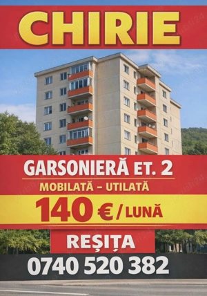 140   euro. ' Chirie  * RESITA   Garsonieră la cheie