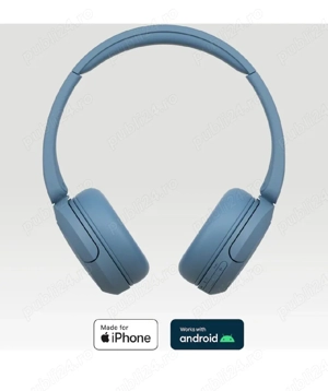 Casti On Ear Sony WH-CH520W, Wireless, Bluetooth, Microfon, Multipoint connection, Quick Charge