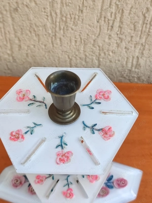 Set cuțite plexic cu trandafiri  - imagine 5