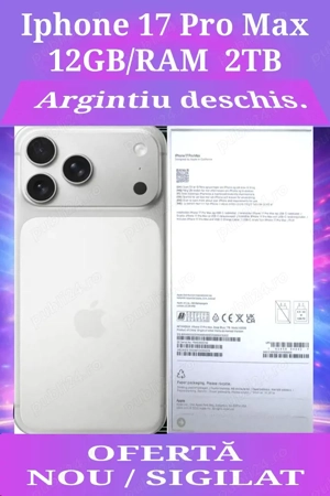 Vând iPhone 17 Pro Max 2TB
