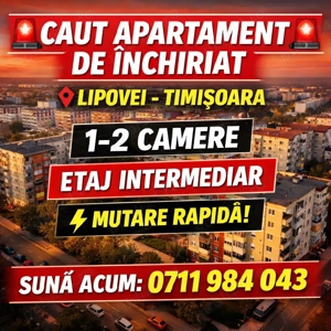Caut camera sau apartament sa inchiriez