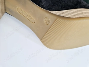 Ghete piele intoarsa neagra marime 36