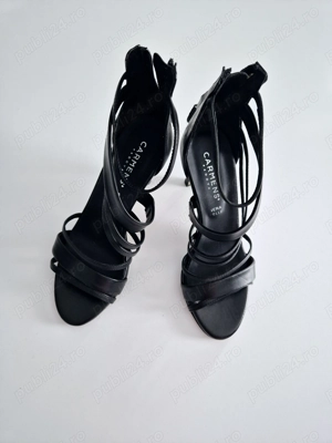 Sandale piele neagra marime 37 - imagine 2