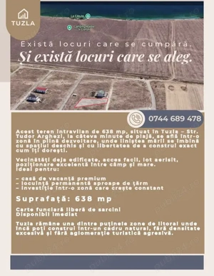 Teren intravilan 638 mp Tuzla   aproape de plajă