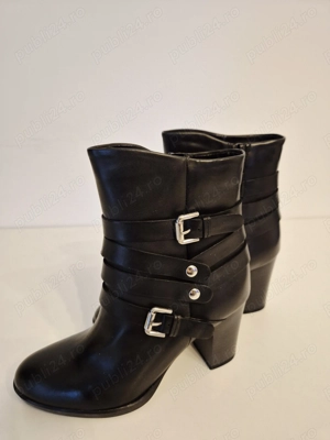 Ghete piele neagra marime 36 - imagine 2