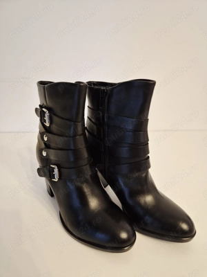 Ghete piele neagra marime 36 - imagine 3
