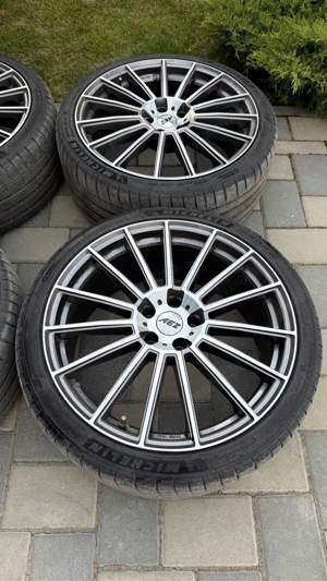 Roti vara Audi A6 C7 A7 A8 jante 20 5x112 anvelope Michelin 255 35 20 - imagine 4
