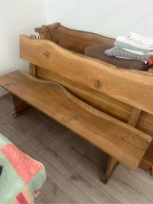 masa si banci rustice din stejar masiv