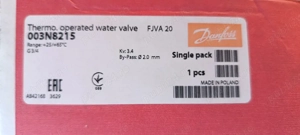 Water Reg Valve Danfoss FJVA 20  003N8215 - imagine 2