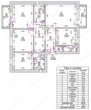 Apartament 4 camere, 96mp - imagine 8
