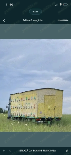 Vând camion apicol Mercedes an 1998   Sau schimb cu platformă apicola sau famili albine