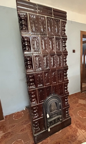 Sobă de teracotă cu serpentină