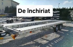 De inchiriat inchiriez trailer platforma dublu 2 pozitii 2 auto dube microbuz 