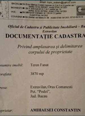 Teren Comănești Extravilan   Viitor Intravilan, Ideal Casă de Vacanță
