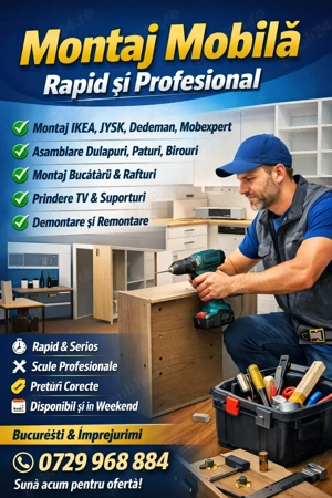Montaj Mobilă Rapid și Profesional