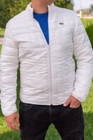 Geaca barbati alba model tip Lacoste L