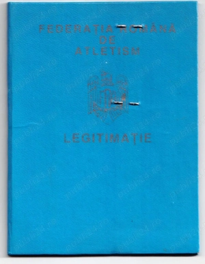 legitimatie federatia romana de atletism oficiala originala stampilata dupa 2000 cu poza capsata 