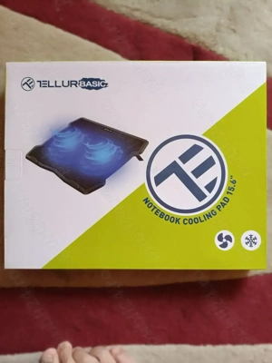 Vând Cooling PAD Cooler Laptop 15,6" TELLUR Basic TLL491101 Blue - NOU, SIGILAT