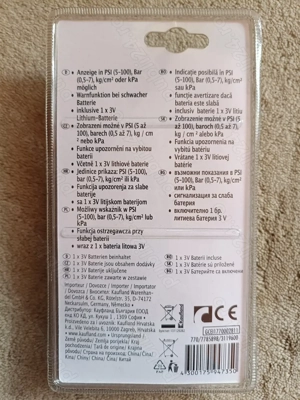 Manometru Digital - Tester Presiune Pneuri Auto 0,15 - 7 Bar, compact si portabil - NOU, SIGILAT - imagine 2
