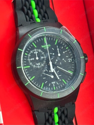 Ceas barbatesc Swiss Irony Laser Track Silicone Chrono Date Watch 42mm
