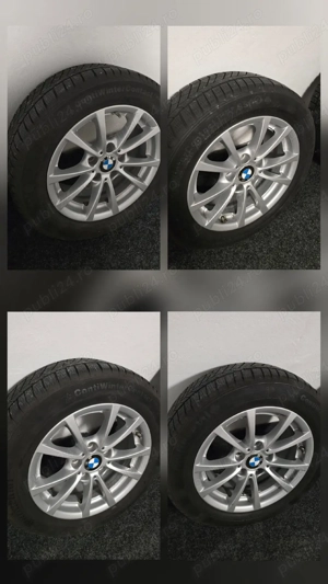 Set jante BMW originale 16 cu anvelope Continental M + S  205/60 R16 - imagine 9