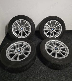 Set jante BMW originale 16 cu anvelope Continental M + S  205/60 R16 - imagine 6