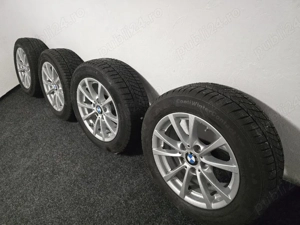 Set jante BMW originale 16 cu anvelope Continental M + S  205/60 R16 - imagine 3