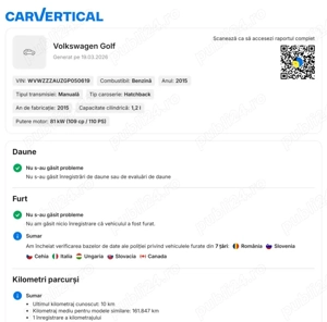 Vw Golf 7, 1.2 TSI, 110cp, An 2016, Euro6, 111000km, Klimatronic, Import Germania, Stare Buna, 7999E - imagine 10