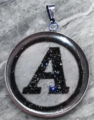 Pandantiv Litera "A"   Inox și Rășină