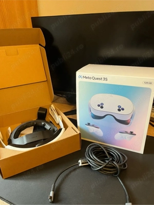 Meta Quest 3S 128GB + Baterie + Cablu 5m