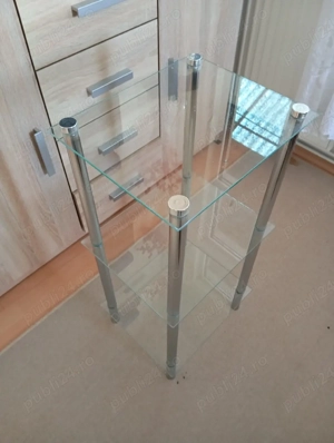 Etajeră sticlă 3 rafturi 