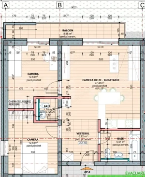 Apartament de 3 Camere, bloc nou, zona Tudor