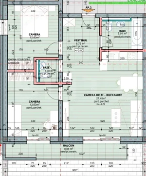 Apartament cu 3 camere, bloc nou, zona Tudor