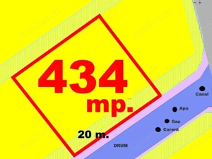 Teren Intravilan Alba Micesti 434 mp d=16,5 m 2 drumuri PUZ Aprobat Utilitatile