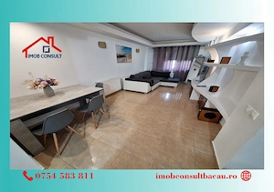 Apartament 2 camere, Str. 9 Mai   centrală, rulouri, mobilat complet! CE1563