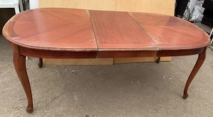 2 buc Masa Vintage din lemn pentru reconditionare; Masa ovala patrata