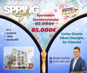 3D  FILM! Apartament 3 camere,etaj 2, areal apreciabil, Simeria,Sfantu Gheorghe
