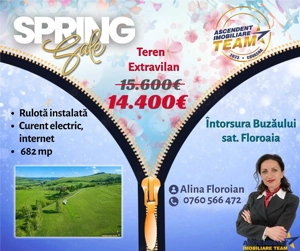 FILM! Teren extravilan 682 mp + rulota, Floroaia, Intorsura Buzaului