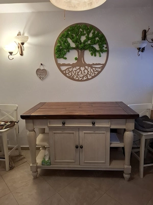 Mobilier solid din lemn masiv   aspect rustic elegant