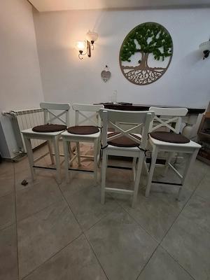 Scaune bar insula din lemn masiv