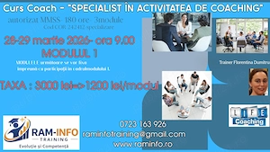 Curs de specializare autorizat anc, mect si mmss -specialist  în activitatea de coaching- cor 24241