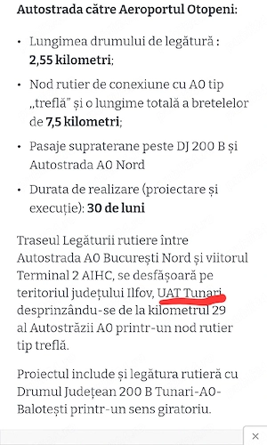 Teren intravilan tunari 