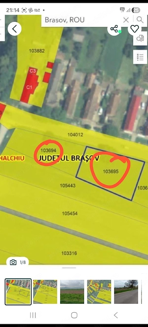 inchiriez teren 1900 mp la drum județean hălchiu 