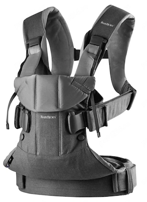 Marsupiu anatomic BabyBjorn One, Bumbac, Denim Gri, stare excelenta