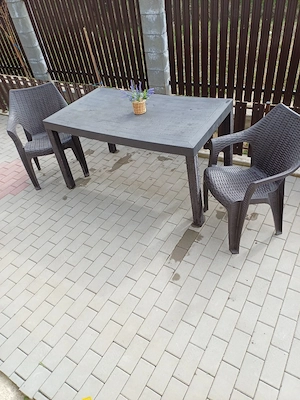 Set masa cu 2 scaune ratan