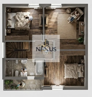 Casa Comuna Berceni | Teren 386 mp | 5 camere | 2 bai | P+M - imagine 6