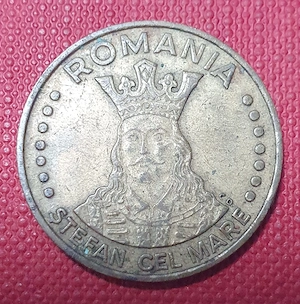 Monedă de 20 Lei din 1991, cu Ștefan cel Mare  ; Preț: 20 euro