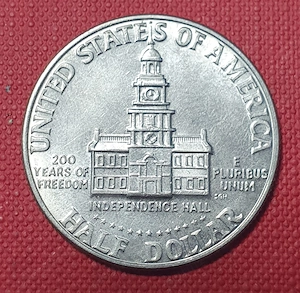 Half Dollar 1976 - LIBERTY, with J.F. Kennedy (200 years of Freedom) ; MS - Preț: 500 euro